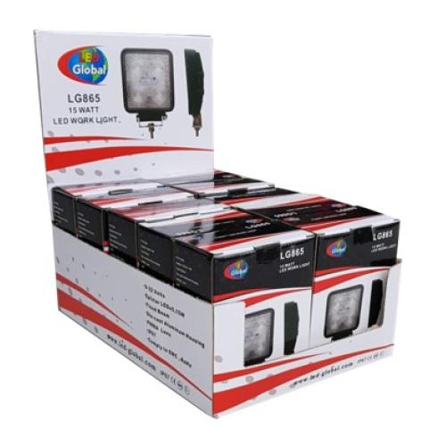 15 Watt LED Square Work Light - LG865 x 10 Bundle - LG865B