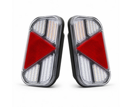 Wireless Magnetic LED Trailer Lights with Triangle Reflectors – Rechargeable Tail Light Kit - LG584