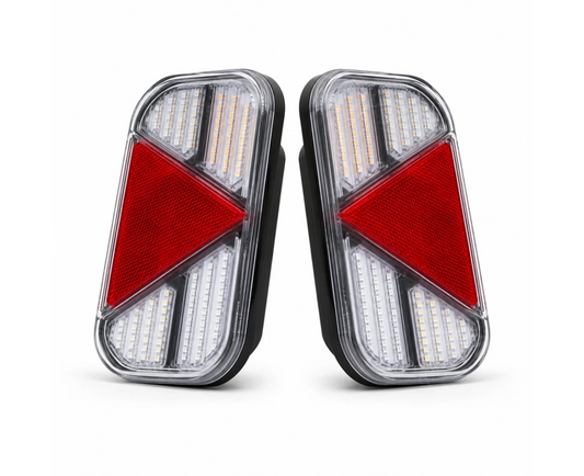Wireless Magnetic LED Trailer Lights with Triangle Reflectors – Rechargeable Tail Light Kit - LG584