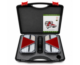 Wireless Magnetic LED Trailer Lights with Triangle Reflectors – Rechargeable Tail Light Kit - LG584