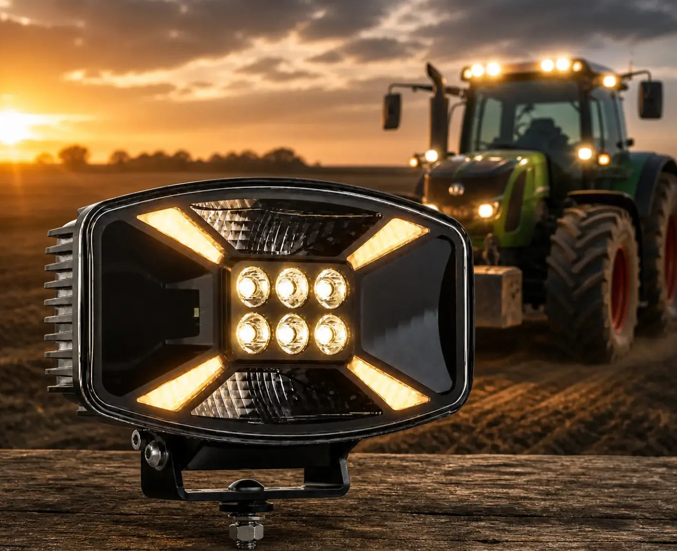 140W 10" X Driving Light w/ Dual Position Light & Warning Light - LG932