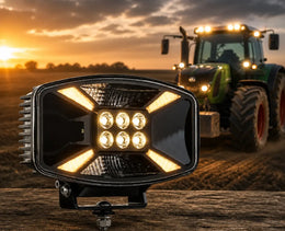 140W 10" X Driving Light w/ Dual Position Light & Warning Light - LG932