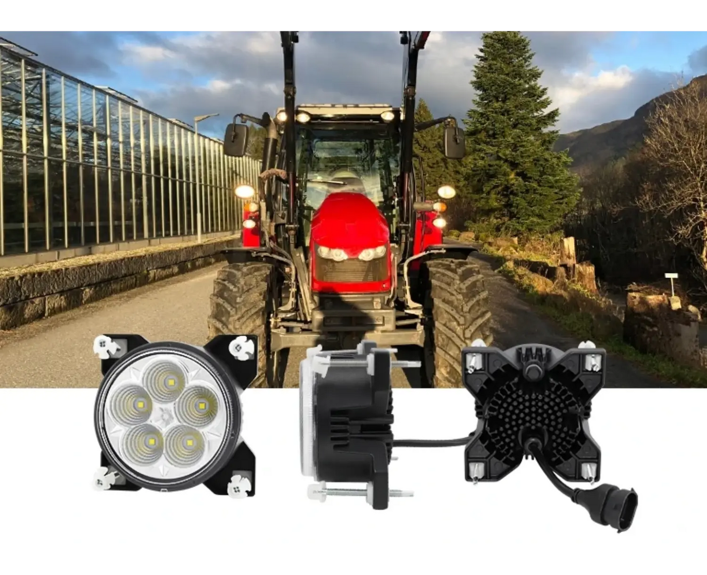 50W LED-Arbeitsscheinwerfer zum Einbau in Motorhaube und Kabine für Traktoren – LG8360