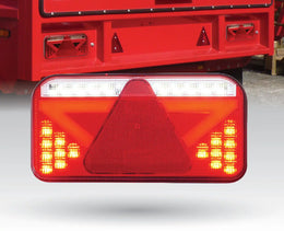 LED Tail Light Rectangular Combination with Triangle & Built-In Smart Resistor (LH) - LG574
