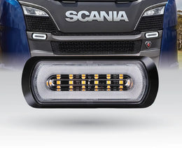 White LED Marker Light with Built in Amber Warning Strobe - LG776