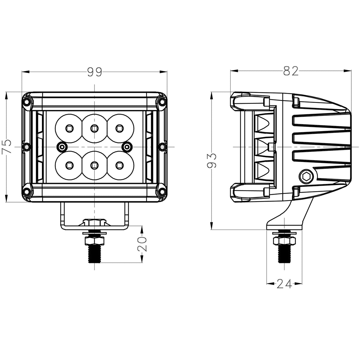 LG809 dimension drawing / Maßzeichnung
