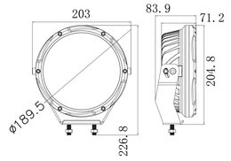 LG827 dimension drawing / Maßzeichnung