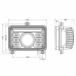 102 Watt LED High & Low Beam Headlight with DRL - LG837EU