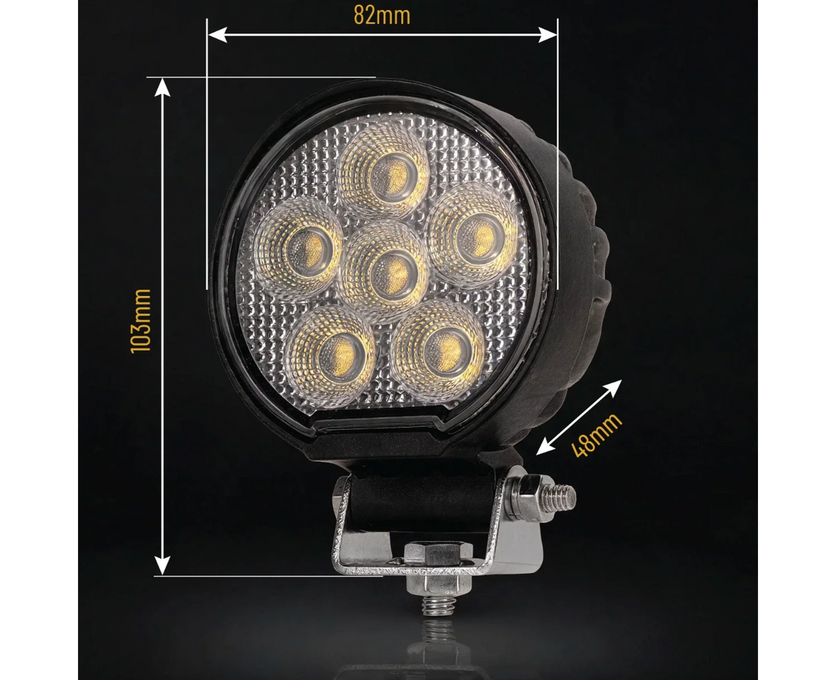 24-Watt-LED-Arbeitsscheinwerfer mit Flutlicht, rund – LG872