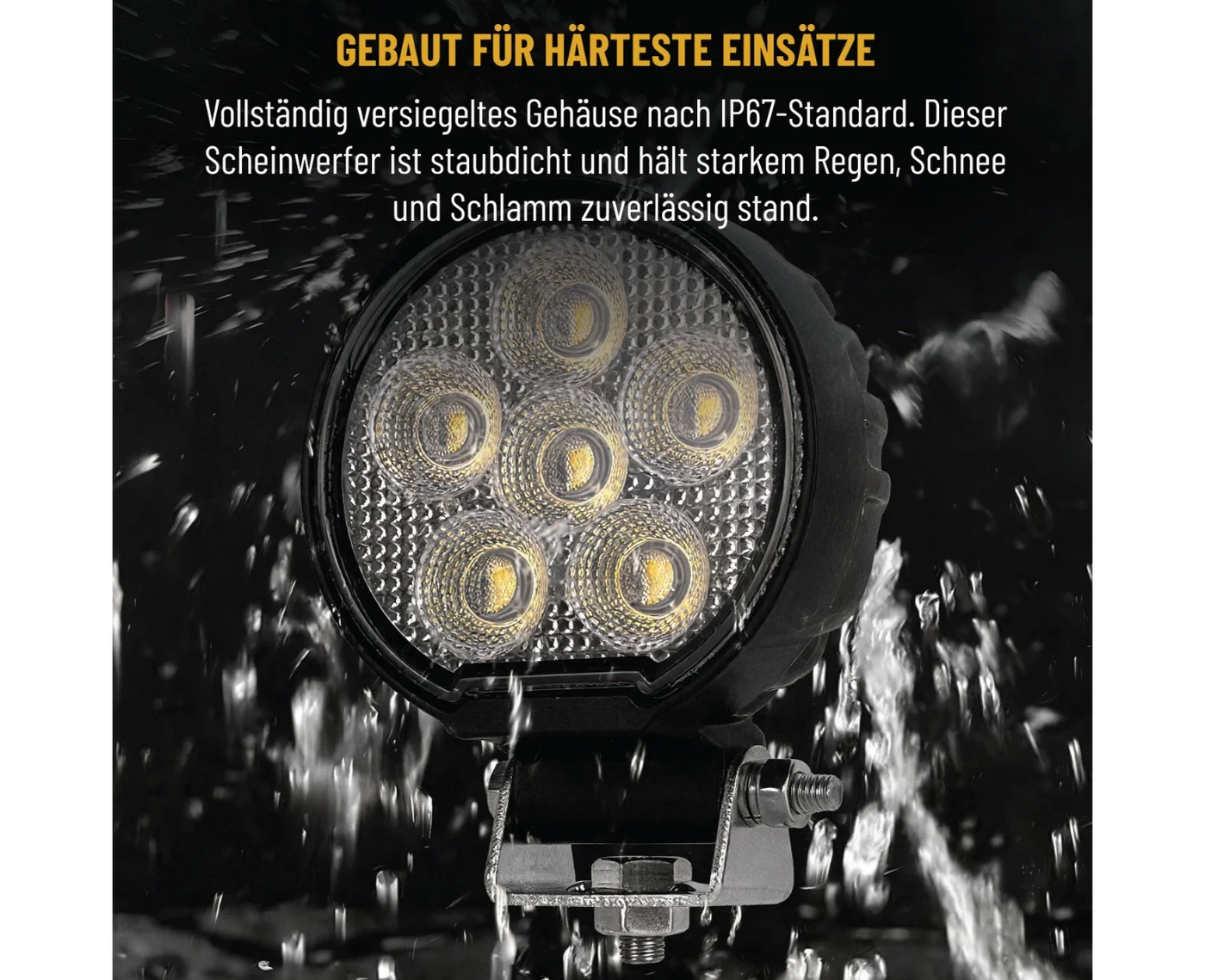 24-Watt-LED-Arbeitsscheinwerfer mit Flutlicht, rund – LG872