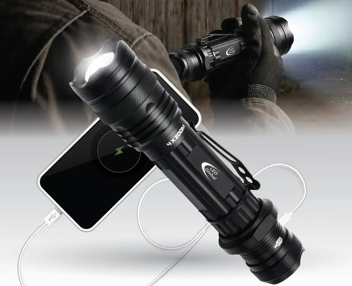 Wiederaufladbare LED-Handlampe mit Powerbank – LG913