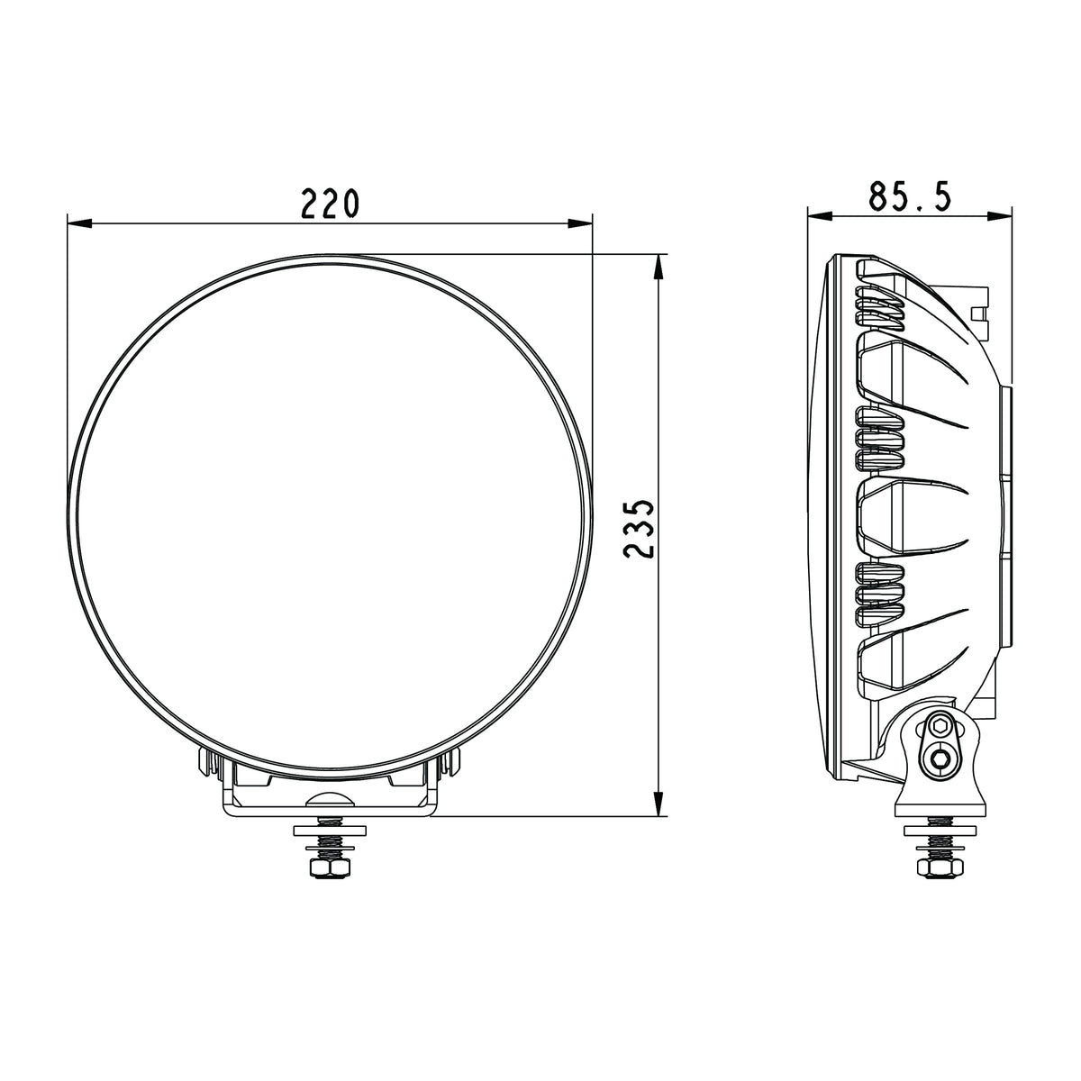 LG931 dimension drawing in millimetres