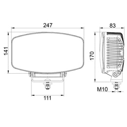 LG932 dimension drawing in millimetres