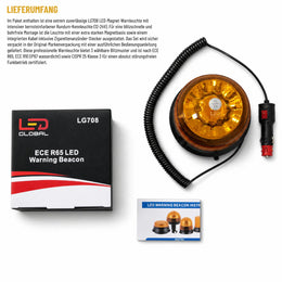 Orange Magnetic Flashing Beacon Light 12V/24V – LG708