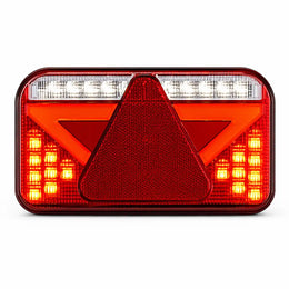 LED Tail Light Rectangular Combination with Triangle & Built-In Smart Resistor (LH) - LG574