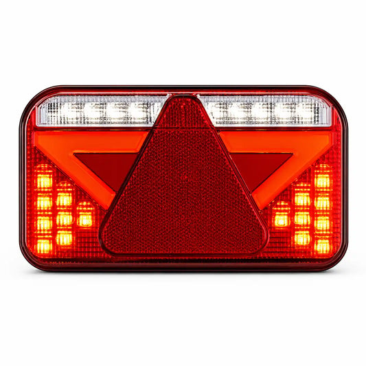 LED Tail Light Rectangular Combination with Triangle & Built-In Smart Resistor (LH) - LG574