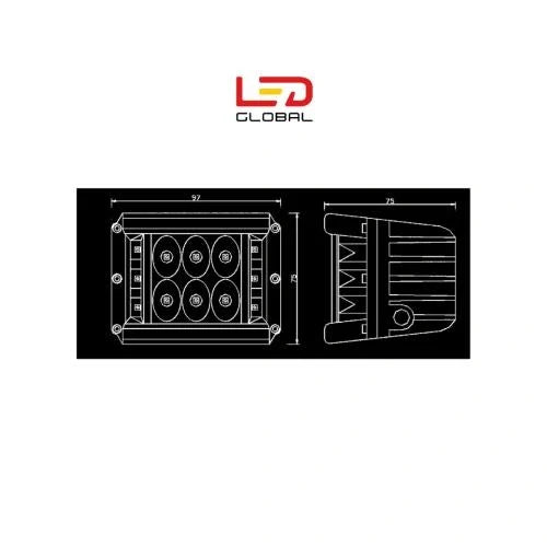 18W LED-Arbeitsscheinwerfer mit seitlicher Ausleuchtung – LG861