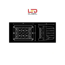 18W LED-Arbeitsscheinwerfer mit seitlicher Ausleuchtung – LG861