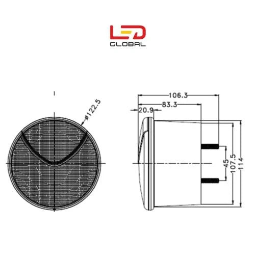 30W LED-Leuchte – Brems-, Rück- und Blinkleuchte – LG580