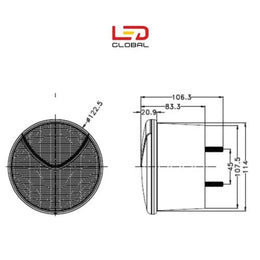 30W LED-Leuchte – Brems-, Rück- und Blinkleuchte – LG580