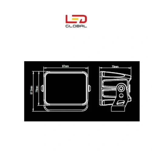 3.8" 40W LED Work Light - with Warning Function - LG855