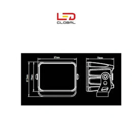 3.8" 40W LED Work Light - with Warning Function - LG855