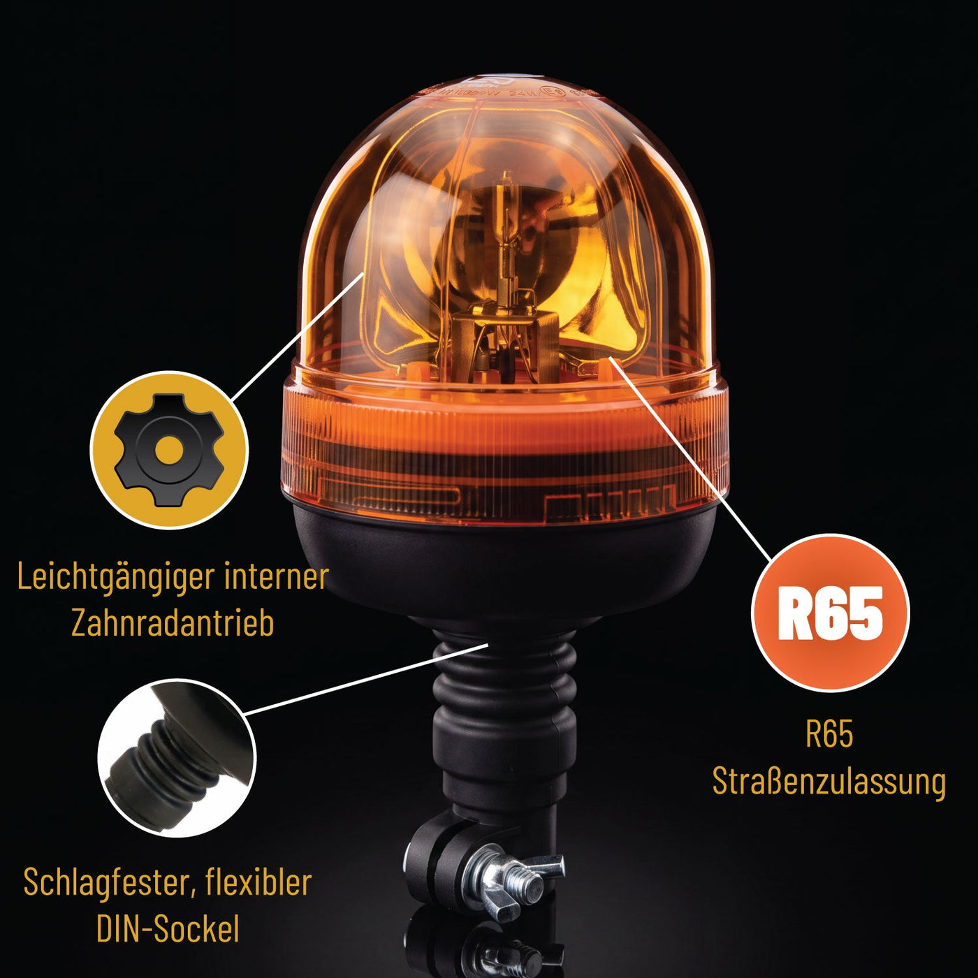 Halogen Warning Beacon Pole Mounted  - LG706