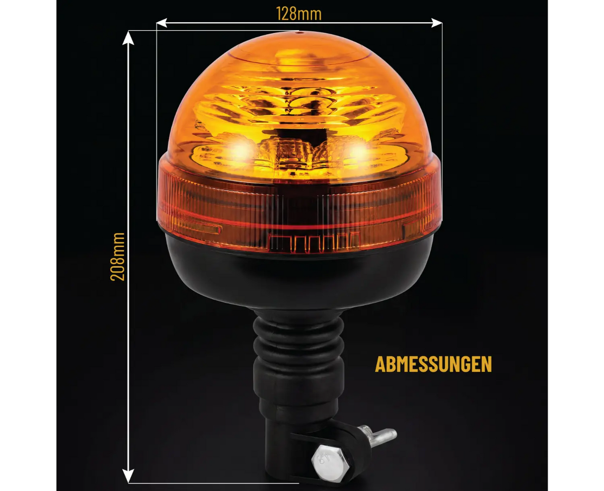 Orange Pole-Mounted Flashing Beacon Light 12V/24V – LG707