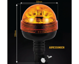 Orange Pole-Mounted Flashing Beacon Light 12V/24V – LG707