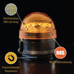 Orange Magnetic Flashing Beacon Light 12V/24V – LG708