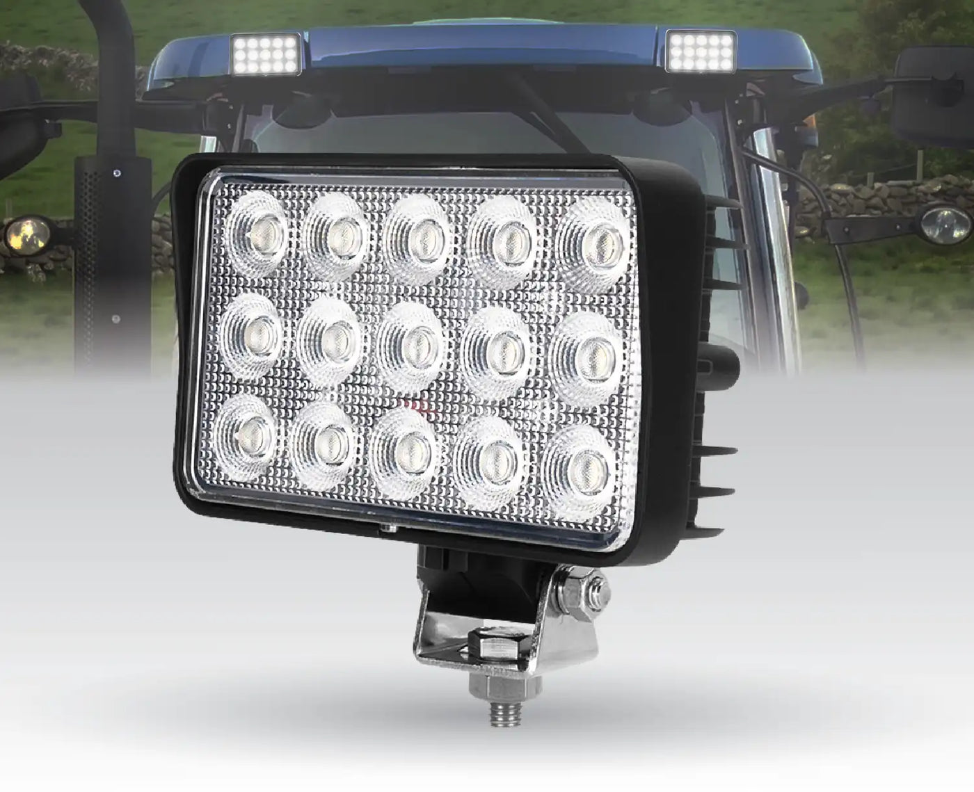 60-Watt-LED-Arbeitsscheinwerfer mit Flutlicht – Doppelhalterung, schwenkbar – LG972