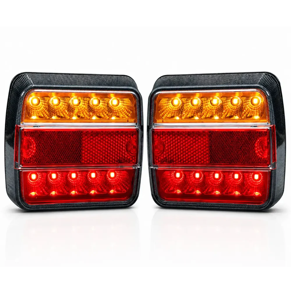 LED Tail Light Square Combination - Pair - LG529