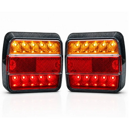 LED Tail Light Square Combination - Pair - LG529